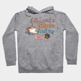 Coffee and cat Hoodie